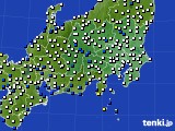 関東・甲信地方のアメダス実況(風向・風速)(2017年01月11日)