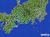 2017年01月11日の東海地方のアメダス(風向・風速)
