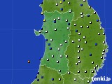 2017年01月11日の秋田県のアメダス(風向・風速)