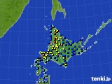 北海道地方のアメダス実況(積雪深)(2017年01月12日)