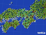 近畿地方のアメダス実況(日照時間)(2017年01月12日)