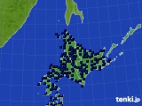 北海道地方のアメダス実況(気温)(2017年01月12日)