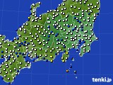 2017年01月12日の関東・甲信地方のアメダス(風向・風速)