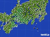 東海地方のアメダス実況(風向・風速)(2017年01月12日)