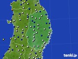 岩手県のアメダス実況(風向・風速)(2017年01月12日)