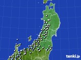 東北地方のアメダス実況(降水量)(2017年01月13日)