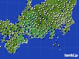 2017年01月13日の東海地方のアメダス(風向・風速)