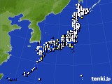 2017年01月13日のアメダス(風向・風速)