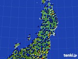 東北地方のアメダス実況(日照時間)(2017年01月14日)