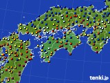 四国地方のアメダス実況(日照時間)(2017年01月14日)
