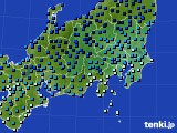 関東・甲信地方のアメダス実況(気温)(2017年01月14日)