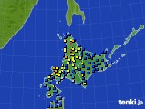 北海道地方のアメダス実況(積雪深)(2017年01月15日)