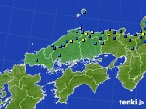 中国地方のアメダス実況(積雪深)(2017年01月15日)