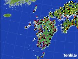 九州地方のアメダス実況(日照時間)(2017年01月15日)