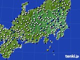 2017年01月15日の関東・甲信地方のアメダス(風向・風速)