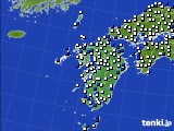 九州地方のアメダス実況(風向・風速)(2017年01月15日)