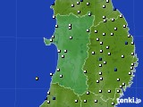 2017年01月15日の秋田県のアメダス(風向・風速)