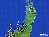 東北地方のアメダス実況(降水量)(2017年01月16日)