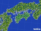 四国地方のアメダス実況(気温)(2017年01月16日)