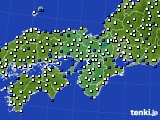 近畿地方のアメダス実況(風向・風速)(2017年01月16日)