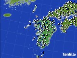 九州地方のアメダス実況(風向・風速)(2017年01月16日)