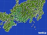 2017年01月17日の東海地方のアメダス(風向・風速)