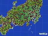 関東・甲信地方のアメダス実況(日照時間)(2017年01月18日)
