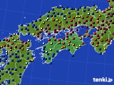 四国地方のアメダス実況(日照時間)(2017年01月18日)