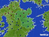 大分県のアメダス実況(日照時間)(2017年01月18日)