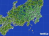 関東・甲信地方のアメダス実況(気温)(2017年01月18日)