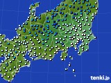 関東・甲信地方のアメダス実況(気温)(2017年01月19日)