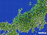 北陸地方のアメダス実況(気温)(2017年01月19日)