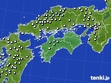 四国地方のアメダス実況(降水量)(2017年01月20日)