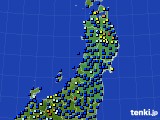 東北地方のアメダス実況(日照時間)(2017年01月20日)