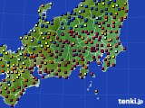 関東・甲信地方のアメダス実況(日照時間)(2017年01月21日)