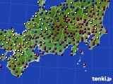 東海地方のアメダス実況(日照時間)(2017年01月21日)