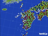 九州地方のアメダス実況(日照時間)(2017年01月21日)