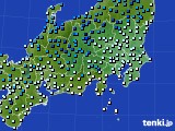 関東・甲信地方のアメダス実況(気温)(2017年01月21日)