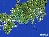 2017年01月21日の東海地方のアメダス(風向・風速)