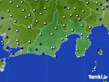 静岡県のアメダス実況(風向・風速)(2017年01月21日)