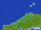 島根県のアメダス実況(降水量)(2017年01月22日)