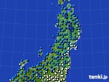 東北地方のアメダス実況(気温)(2017年01月22日)