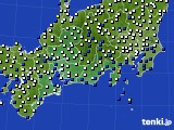 2017年01月22日の東海地方のアメダス(風向・風速)