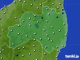 福島県のアメダス実況(風向・風速)(2017年01月22日)