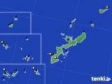 沖縄県のアメダス実況(風向・風速)(2017年01月22日)