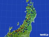 東北地方のアメダス実況(積雪深)(2017年01月23日)