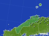 島根県のアメダス実況(降水量)(2017年01月24日)