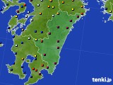 宮崎県のアメダス実況(日照時間)(2017年01月24日)