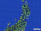 東北地方のアメダス実況(気温)(2017年01月24日)