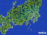 関東・甲信地方のアメダス実況(気温)(2017年01月24日)